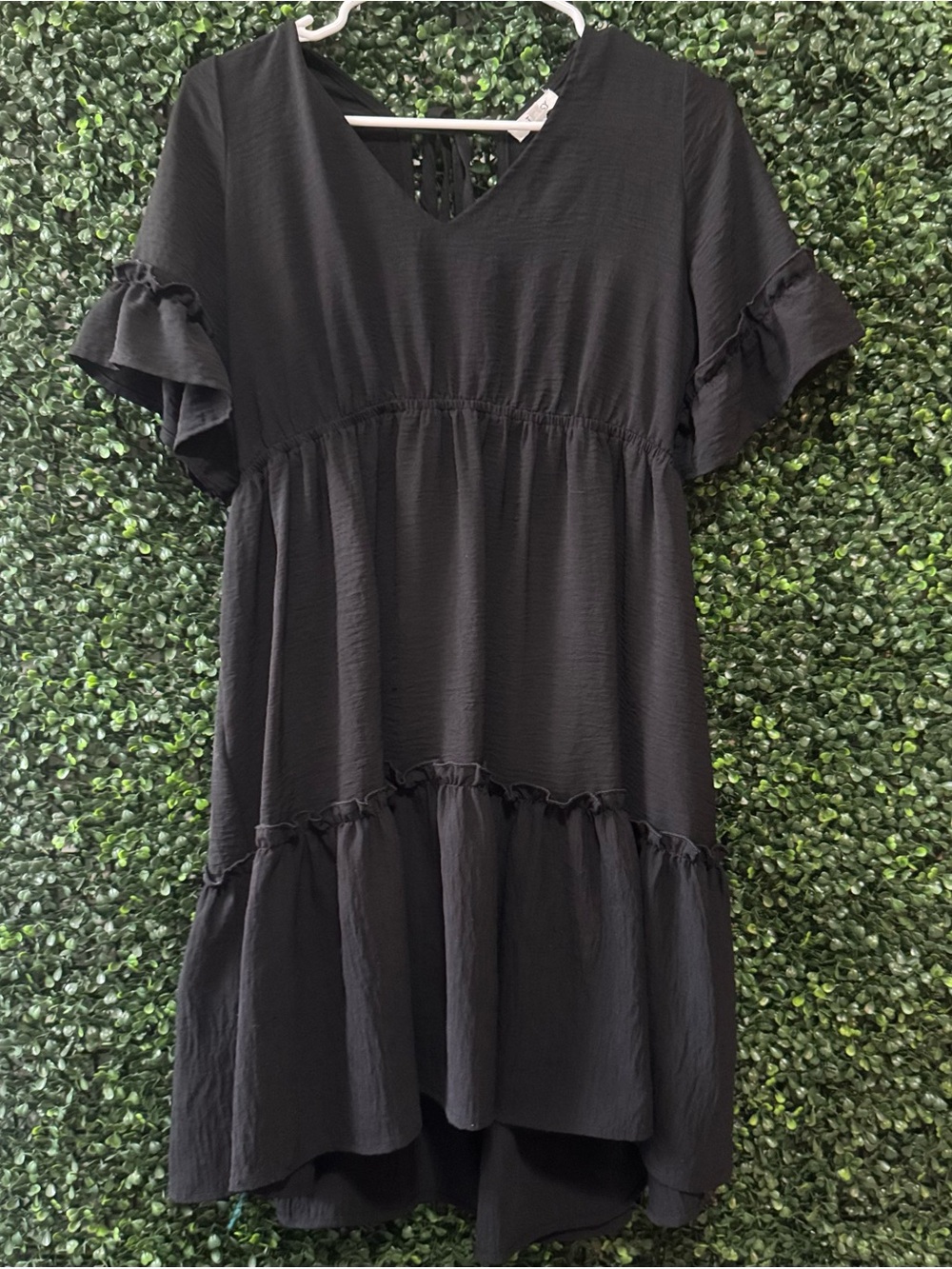 MISSKY TIERED RUFFLE DRESS BABY DOLL/SWING MIDI DRESS